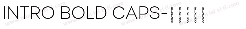 Intro Bold Caps字体转换